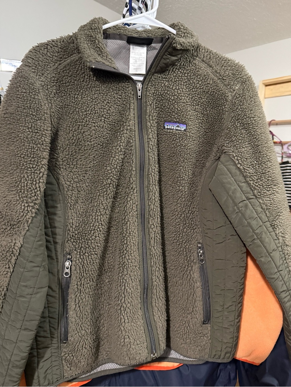 Patagonia Brown Teddy Fleece Zip-Up Jacket